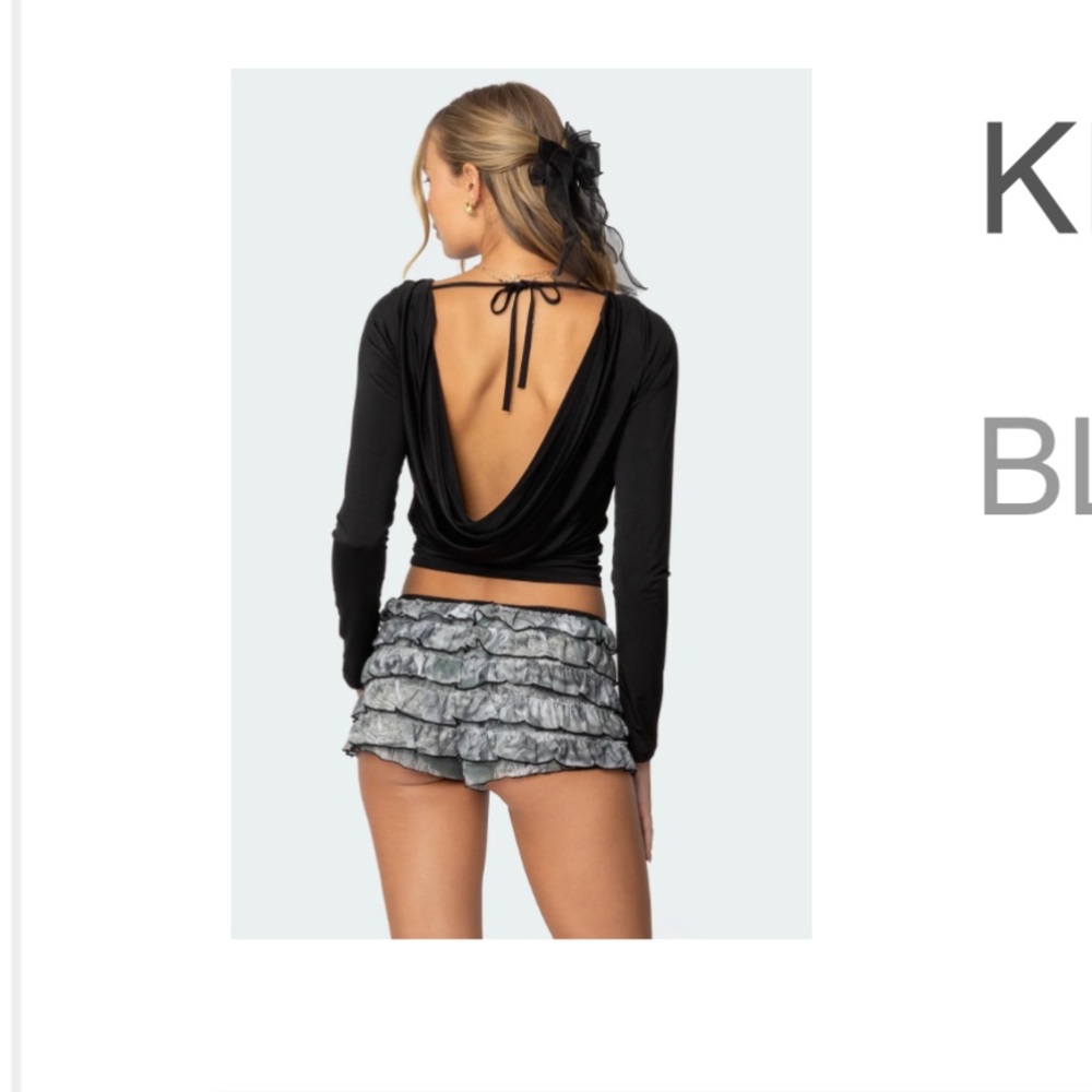 NWT Edikted Black Off-Shoulder Top